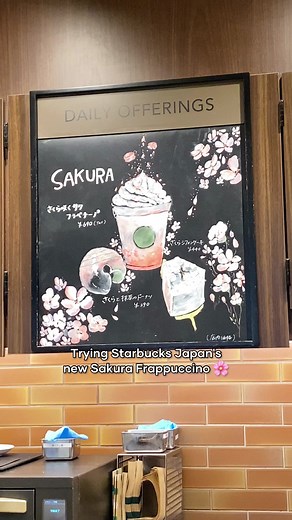 getting ready for cherry blossom season with the new sakura drinks and dessert at starbucks japan 🌸💗 | Sugoi Mart
