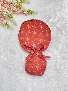 Orange Snowflake Ponytail Scrub Cap | Adjustable Cotton Nurse Hat - Etsy Canada