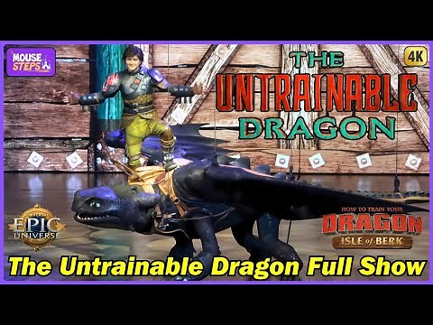 "The Untrainable Dragon" Full Show at Universal Epic Universe w/Flying Toothless (4K) - Isle of Berk