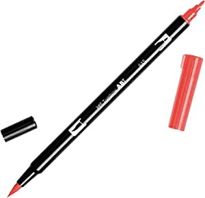 Tombow Dual Brush Pen Art Marker, 845 - Carmine, 1-Pack
