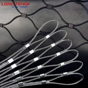 [Hot Item] 304 316 Stainless Steel Wire Rope Mesh Woven Stainless Steel Rope Mesh for Animals Protection Zoo Mesh
