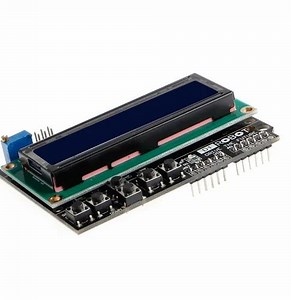 1602 Lcd Display Shield For Arduino With Push Buttons & Brightness Control