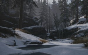 Station en bord de lac