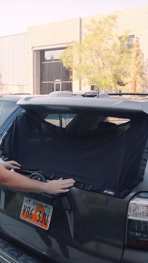 Luno magnetic window screens for 4Runner add a black out mesh screen for the rear roll down window to get some circulation when camping inside your 4Runner. | 4Runner Lifestyle