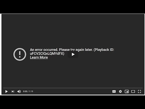 How to Fix an Error Occurred Please Try Again Later Playback ID YouTube || YouTube Playback ID Error