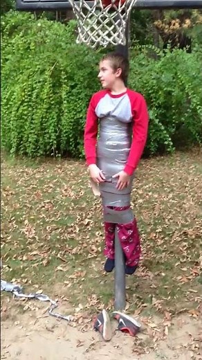 Boy gets duck taped to pole