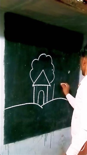 easy and simple drawing Ghar Ka Chitra #art #video