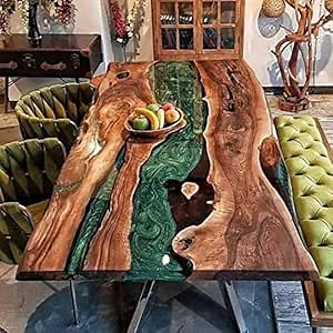 Wood & Epoxy Resin Dining & Center Table Top (30 X 60 inch)