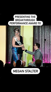 Truly honored to present the Breakthrough Performance Award (aka The Best Gay Actor of All Time™) to the one and only @megsstalter at the Critics Celebration of LGBTQ Cinema & Television. Catch all the gays and glory when our show airs June 27 on @heretv! 🏳️‍🌈✨🎭 @criticschoice @cclgbtqcinema | Andrew Freund