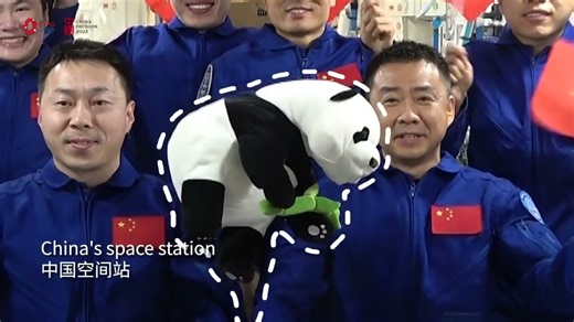 China Mascot Youyou & Pavilion Banner for Osaka 2025 Expo | China Space Station FriendsofNASA.org:🐼On April 24, the mascot of the China Pavilion at Expo 2025 Osaka in Japan—Youyou—blasted off into space aboard the Shenzhou-20 crewed spacecraft, along with the pavilion’s official flag, becoming the first-ever World Expo China Pavilion mascot to travel in space! Though just a fluffy plush toy, little Youyou had to meet rigorous space standards and maintain strict weight control. After more than 2