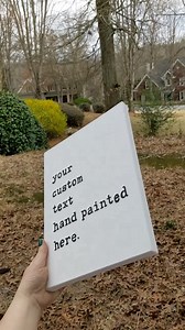 Custom Typewriter Text Hand Painted Canvas Wall Art Sign | Personalized Custom Quote Wall Decor | Hand Lettered Personalized Gift - Etsy