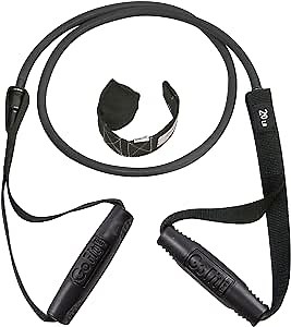 GoFit Resistance Power Tubes/Bands - Resistance Training Workout,Black,20-Pound,GF-4TT-20