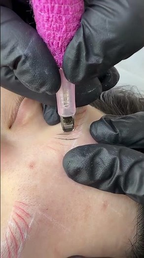 PMU Eyebrow Demonstration | Natural Stroke Technique#attotattoo #ATTOtattooMachine #pmu #pmumachine