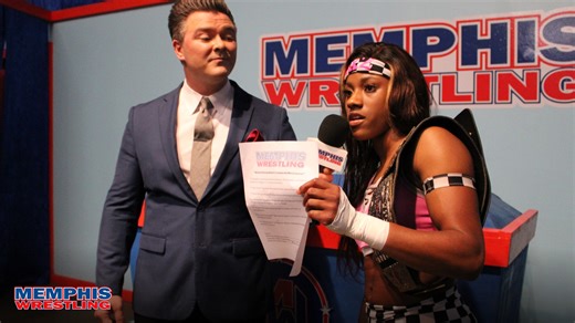 Memphis Wrestling Women's Champion Mackenzie Morgan wants to fight her former friend Cassandra Golden so bad - she's already has the contract signed by match maker King Cobra! #MemphisWrestling | Memphis Wrestling