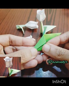 Paper Flower #9 #origami #origamipaper #art #handmade #papercraft #paper #craft #origamicraft #origamiwork | Art & Craft by Yasminhjr | Facebook