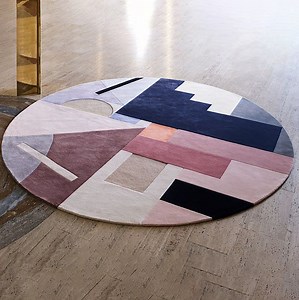 [Hot Item] Loop Pile Wool Hand Tufted Carpet with Carved Pattern
