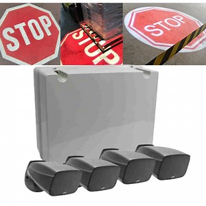 [Hot Item] Waterproof Solar LED Virtual Safety Traffic Sign Projector Sensor Kits Forklift Anti-Collision System
