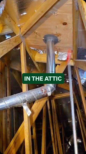 Separated vent pipe damaged radiant barrier found in the attic. These issues can affect air quality & energy efficiency. Always check the attic! Eagle Eye Home Inspections 📲 702-779-3944 📲 702-333-3039 | Eagle Eye Home Inspections