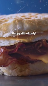 So much to celebrate today! Happy Fourth of July! #4thOfJuly #USA #RedWhiteAndBlue #Bacon #SummerOfBacon #Biscuits #Breakfast #Biscuitville | Biscuitville