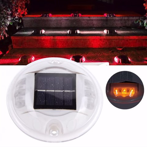 Solar Lights, Ground Lights IP68 Waterproof Outdoor LED Disk Lights for Non-Slip Landscape Outdoor Solar Lights for Yard