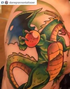 11 reactions · 3 comments | Charizard body (Pokemon) & Shenron features (Dragonball) mashup done by Dane Grannon. #eikon #tattoos | Eikon Device Inc. | Facebook