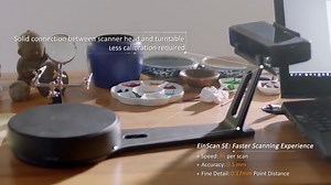 EinScan-SP White Light Desktop 3D Scanner, 0.05 mm Accuracy, 4s Scan Speed, 1200mm Cubic Max Scan Volume, Fixed/Auto Scan Mode, Compelete Upgrade from EinScan-SE Desktop 3D Scanner