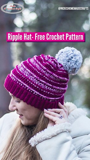 There are so many different ways to CROCHET and CHANGE COLORS ❤️ This crochet pattern is called the Ripple Hat can easily be made in 2 different colors with simple color transitions Try making it here: https://www.nickishomemadecrafts.com/ripple-hat/ | Crochet Patterns & Tutorials by Nicki's Homemade Crafts