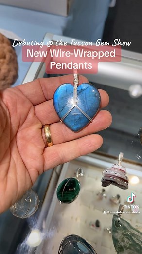 #CustomJewelry #WireWrapping #Citrine #Moldavite #Fluorite #CrystalConcentrics #TucsonGemShow #22ndStreetShow #22ndStreetGemShow #Phosphosiderite | Crystal Concentrics