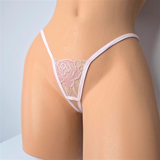 Micro Lace String, Sheer Y-String Bikini, handgemachter String, ouvert Panty, extremer String Bikini, Stringtanga Frauen hoch geschnitten - Etsy.de