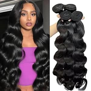 Beautymoon Body Wave Human Hair 4 Bundles (14 16 18 20 inches) 12A Brazilian Human Hair Body Wave Bundles Natural Color 100% Unprocessed Brazilian Remy Hair Extensions