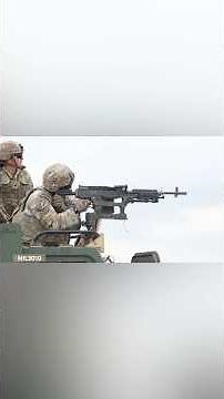 U.S. Army M240B machine gun during live-fire exercises in Oklahoma.