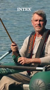 INTEX Big Catch Pro Inflatable Fishing Float Tube: Includes Deluxe 54in Boat Oars and High-Output Pump - Detachable Fishing Rod Holders - Mesh Fish Ruler - Heavy-Duty Backpack - 308lb Weight Capacity