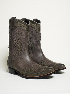 Men’s Brown Cowboy Boots – Embroidered Western Leather Boots - Etsy Canada