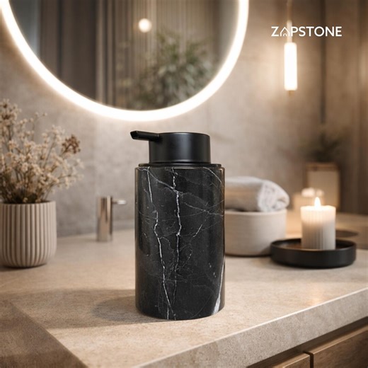 Marble Soap Dispenser – Luxury Bathroom Decor, Modern Stone Lotion Pump, Minimalist Vanity Accessory - Etsy
