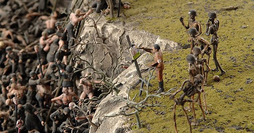 'fucking hell' by jake & dinos chapman at fondazione prada in sanguine baroque show