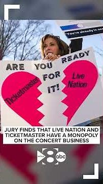 Jury finds that Live Nation and Ticketmaster have a monopoly on the concert business