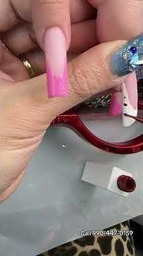 Pink cheetah Hello Kitty nails