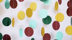 Sage-Green Gold Brown Party Decorations - 52FT Paper Streamers Gender Neutral Baby Shower Bridal Shower Garland Boho Birthday Rustic Decoration Woodland Theme Decor HongTongTong