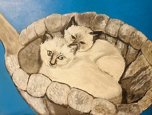 Hand Painted Acrylic – Siamese Kittens (16 X 20) - Etsy