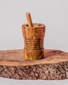 Mortier et pilon faits main en bois d'olivier : moulin à épices rustique - Etsy France