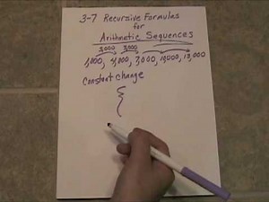 3_7a Recursive Formulas for Arithmetic Sequences