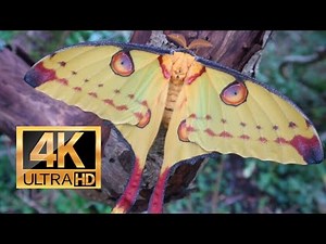 Madagascar Comet Moth - Female - 4K Quality - Argema mittrei (Saturniidae) - No Commentary