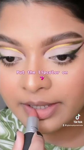 MAC Powder Kiss lipstick- Mull it over | Lip swatch on medium skin #shorts