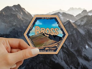 Colorado 14er Peak Sticker: Bross Peak, Maroon Bells - Waterproof Vinyl - Etsy