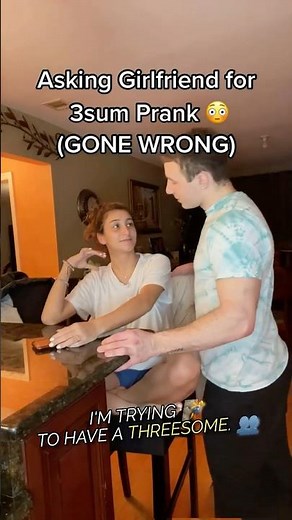 I asked for a 3some and she said WHAT?! 😭💀 #threesomeprank #couple #shorts #michaelluzzi