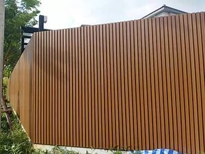 [Hot Item] Co-Extruded Fence Panels WPC Co-Extruded Slatted Garden Fence WPC Cladding