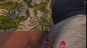 Forbidden Public Touch: Stranger Gropes Her Tight Ass and Fills Her Panties with Cum on Public Bus