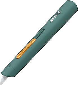 SAFEX 2 Pack Safety Ceramic Blade Pen Style Box Cutter, Auto-Retractable Packaging Opener, Warehouse Box Opener for Packages & Cardboard Box ,Green