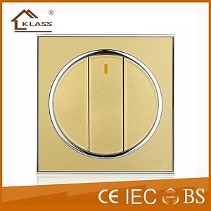 [Hot Item] Golden Color 3G Wall Light Push Button Switch