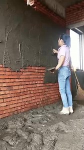 section 487 beautiful girl plastering skills #plastering | Boncel Vino